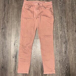 Calvin Klein Womens 28 Denim Jeans Light Pink Skinny Ankle Mid Rise Stretch